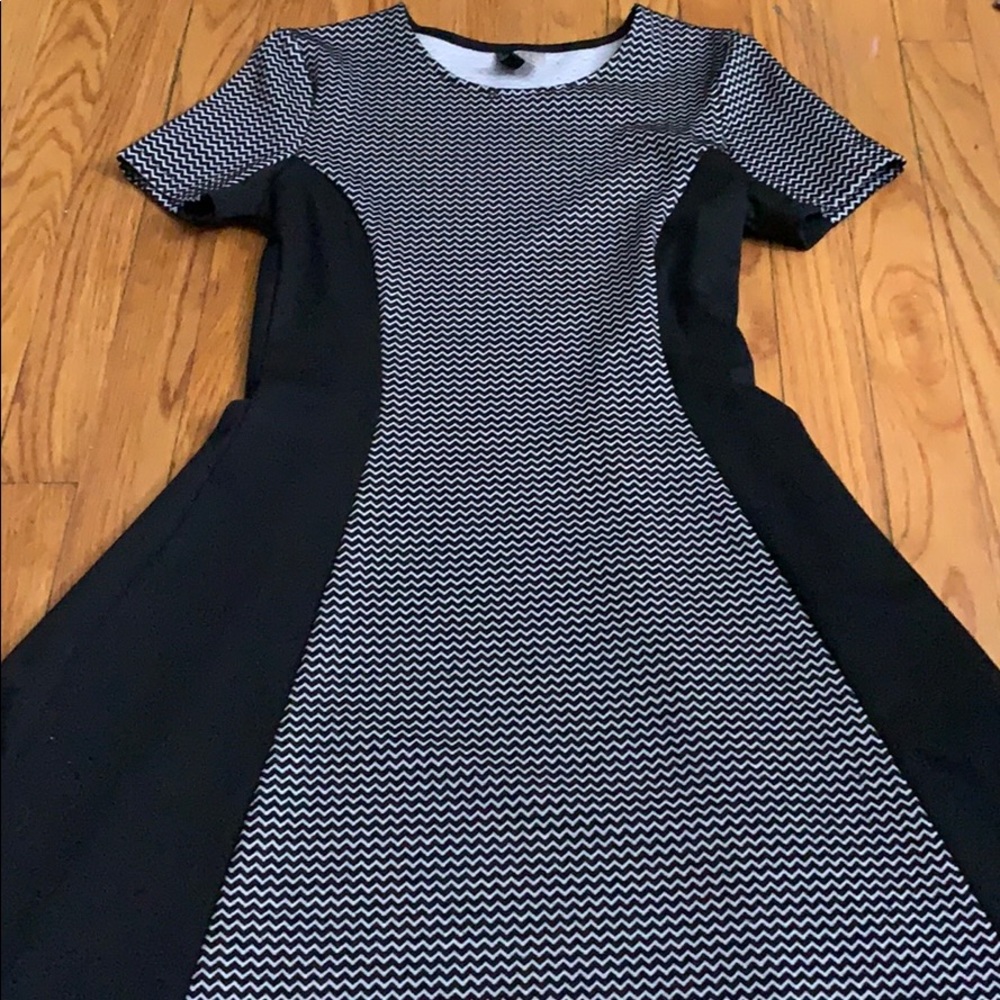 Grey and Black Chevron Dress